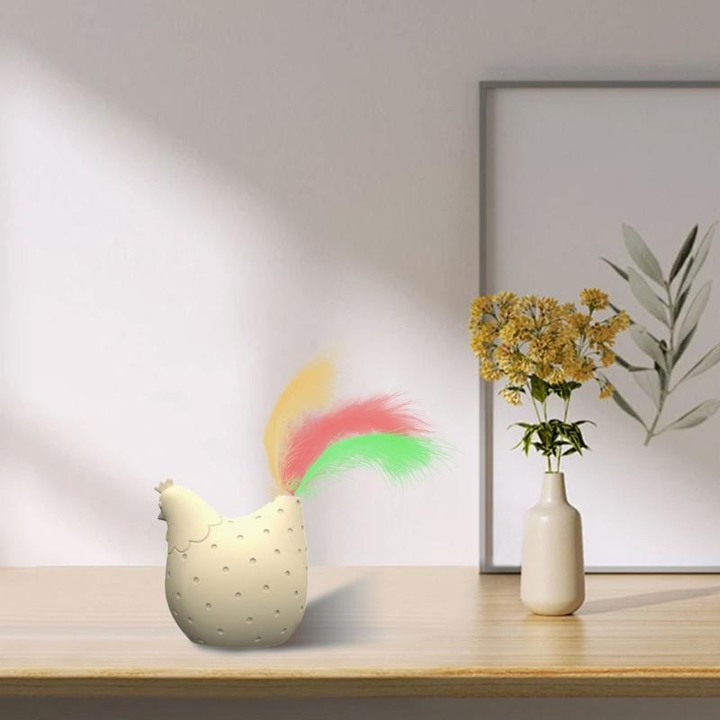 Creative Hen Figurine Silicone Mold Unique Chicken Ornament Silicone Mold for Feather Customization Home Decoration