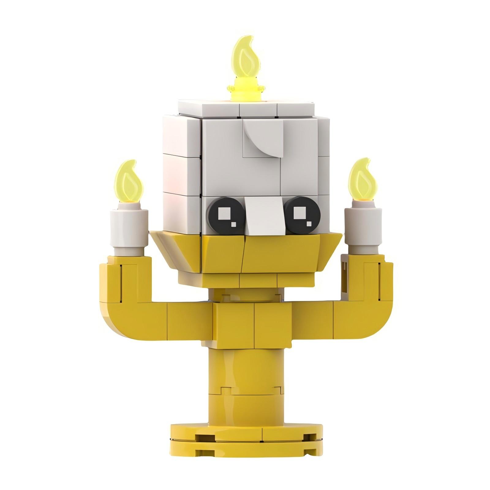

Classic Anime Movie Figures Pretty Girl Building Block MOC Beast Candlestick Butler Mini Doll Model Children s Toy Birthday Gift