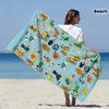 Funny Dog Beach Towel - Cute Cartoon Puppy Print, Summer Vibes, Soft Microfiber, Multiple Sizes
