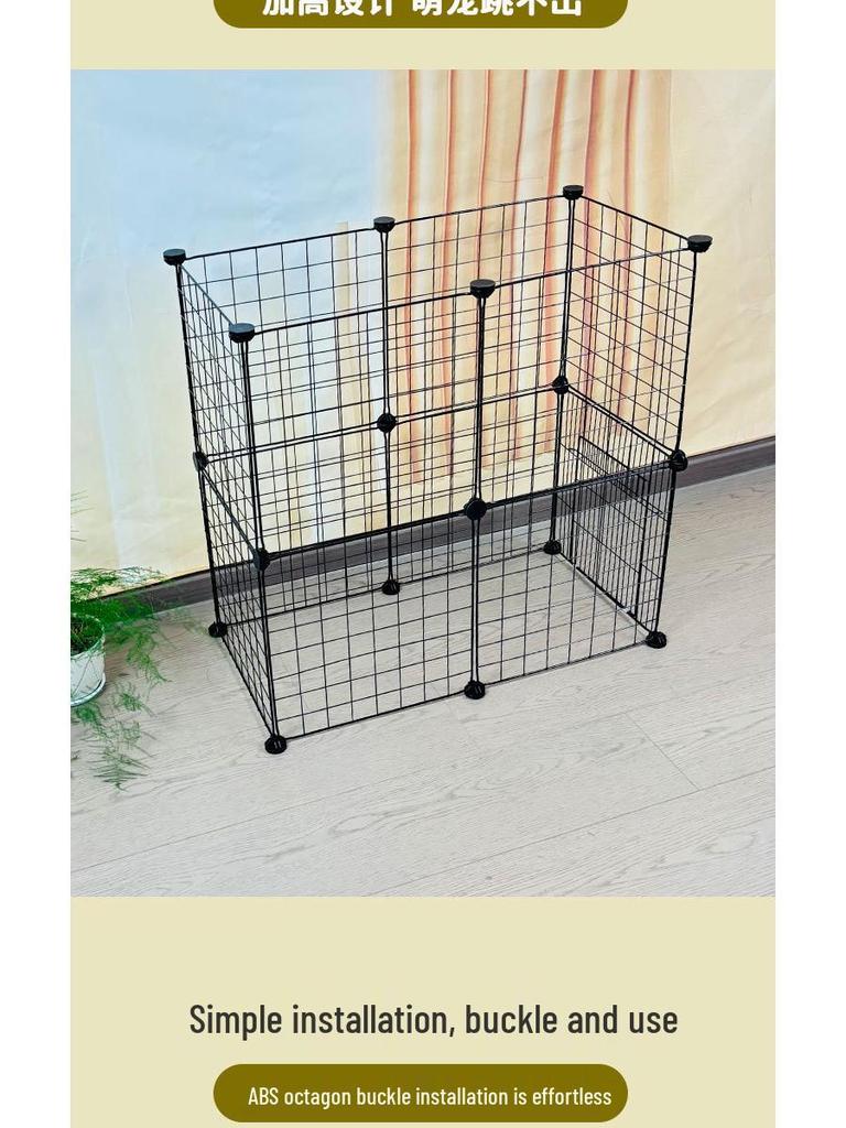 Pet Iron Mesh Detachable Fence: Indoor Gate, Isolation Guardrail, Escape-Proof, Easy Assembly