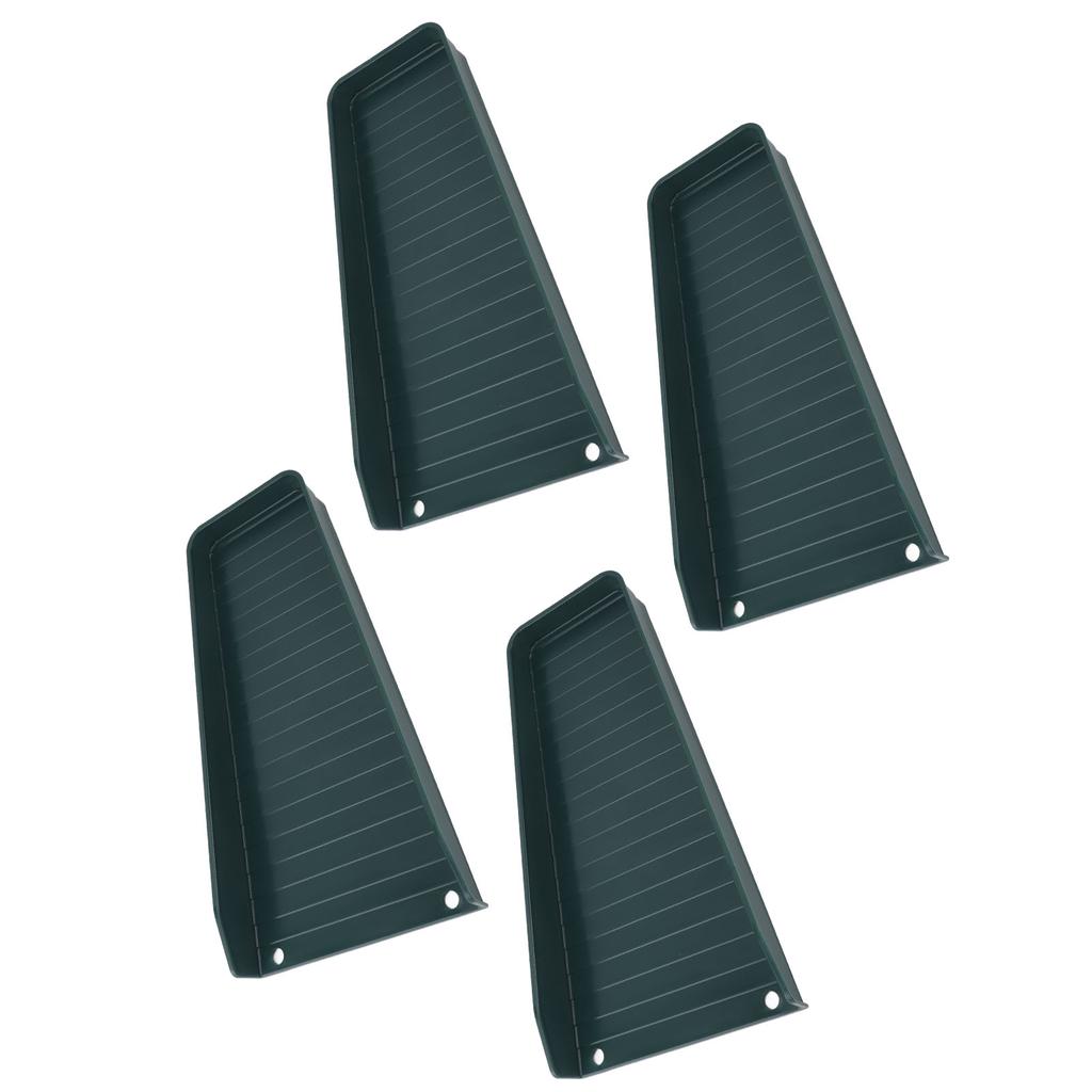 4PCS Downspout Splash Block Rain Gutter Downspout Extensions Fixable Downspout Extender with 8 Fixing Nails Protect House Foundation Green