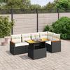 VidaXL Garden Lounge Set with Cushions 6 Pcs, Patio Sofas, Patio Furniture Set, Outdoor Furniture, Black 3273065