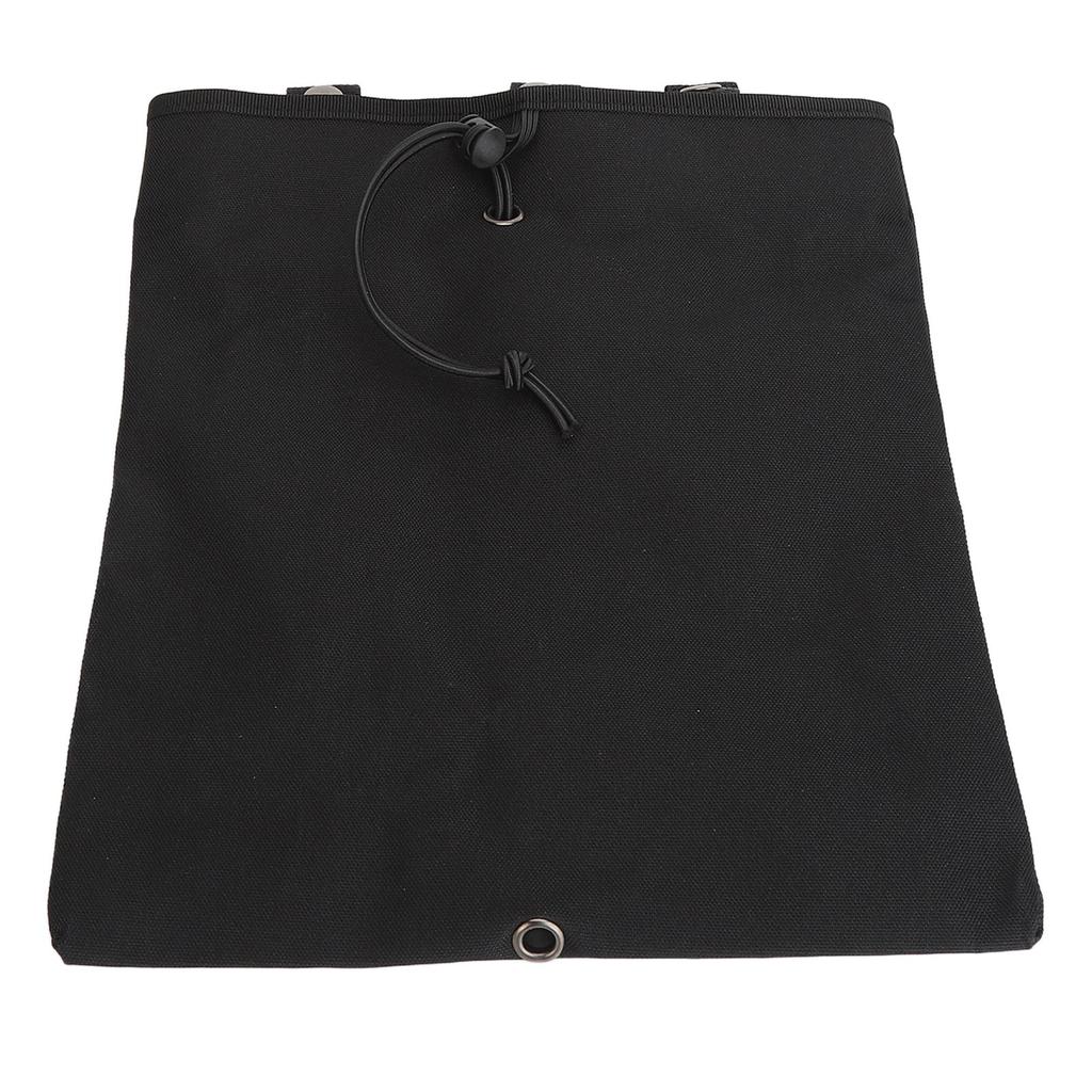 Dump Pouch Black Drawstring Pouch Large Capacity Oxford Cloth Easy Attach Combat Bag for Hiking Cycling Camping