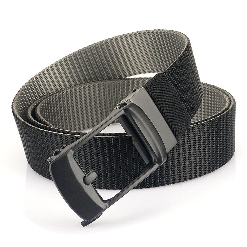 Otomatik Tokalı Naylon Bel Bantlı Yeni Erkek Seyahat Kemeri, Açık Hava Eğlence Çok Yönlü Çift Katmanlı Kalın Kemer