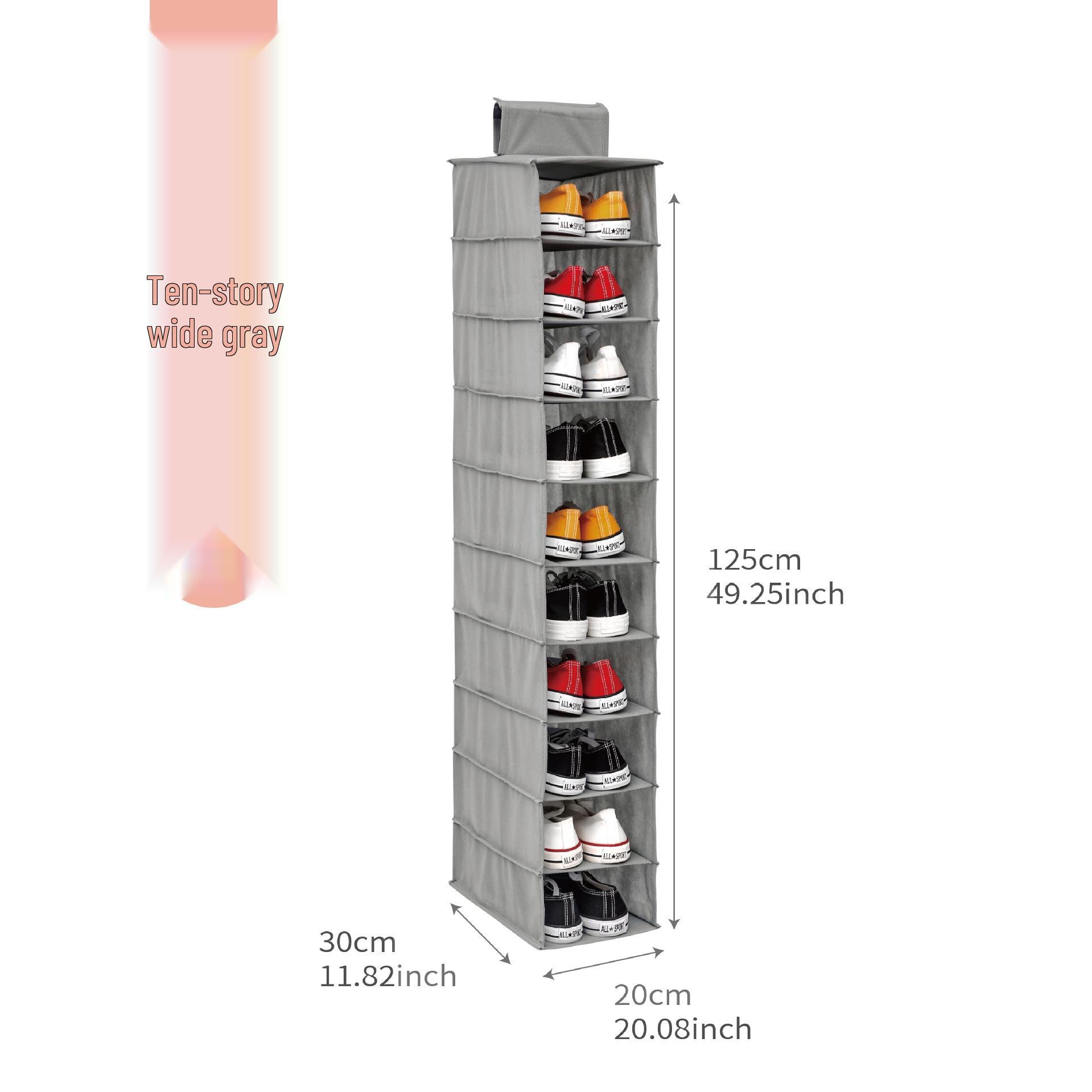 Mei Dang Jia Non-woven 10-Layer Hanging Wardrobe Organizer