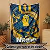 Custom Name Personalized Cristiano Ronaldo Print Blanket, Home Decor, Bedroom, Sofa, Camping, Couch, Gifts for Birthday Christmas
