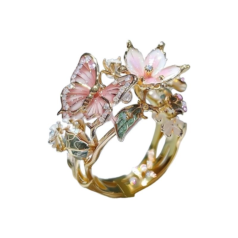 

Colorful Drip Oil Butterfly Shaped Rings In Alloy Materials Tarnish Resistant For Everyday Fashion And Elegant Symbolism 1