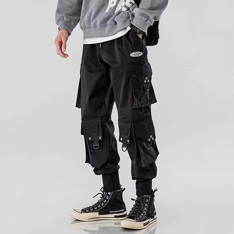Trendige Streetwear Schnelltrocknende Eis-Seidenhosen Herren Klassische Cargohosen Mann Sommer Dünn Gerade Beine Vielseitig Freizeit Hosen