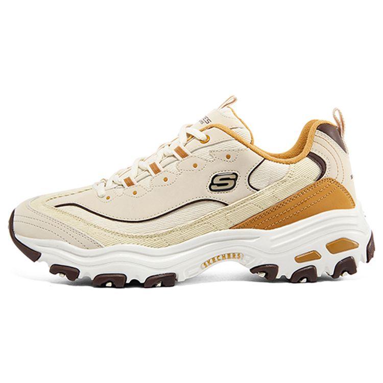 Skechers DLites 1.0 Synthetic Leather Comfortable Versatile Low-Top Casual Shoes Men sneakers Natural 894156-NAT 42