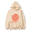 Herren Übergroßes Kapuzenpullover-Set Mit Spinnennetz-Grafikdruck Winterlich Warm Fleecegefüttert Streetwear