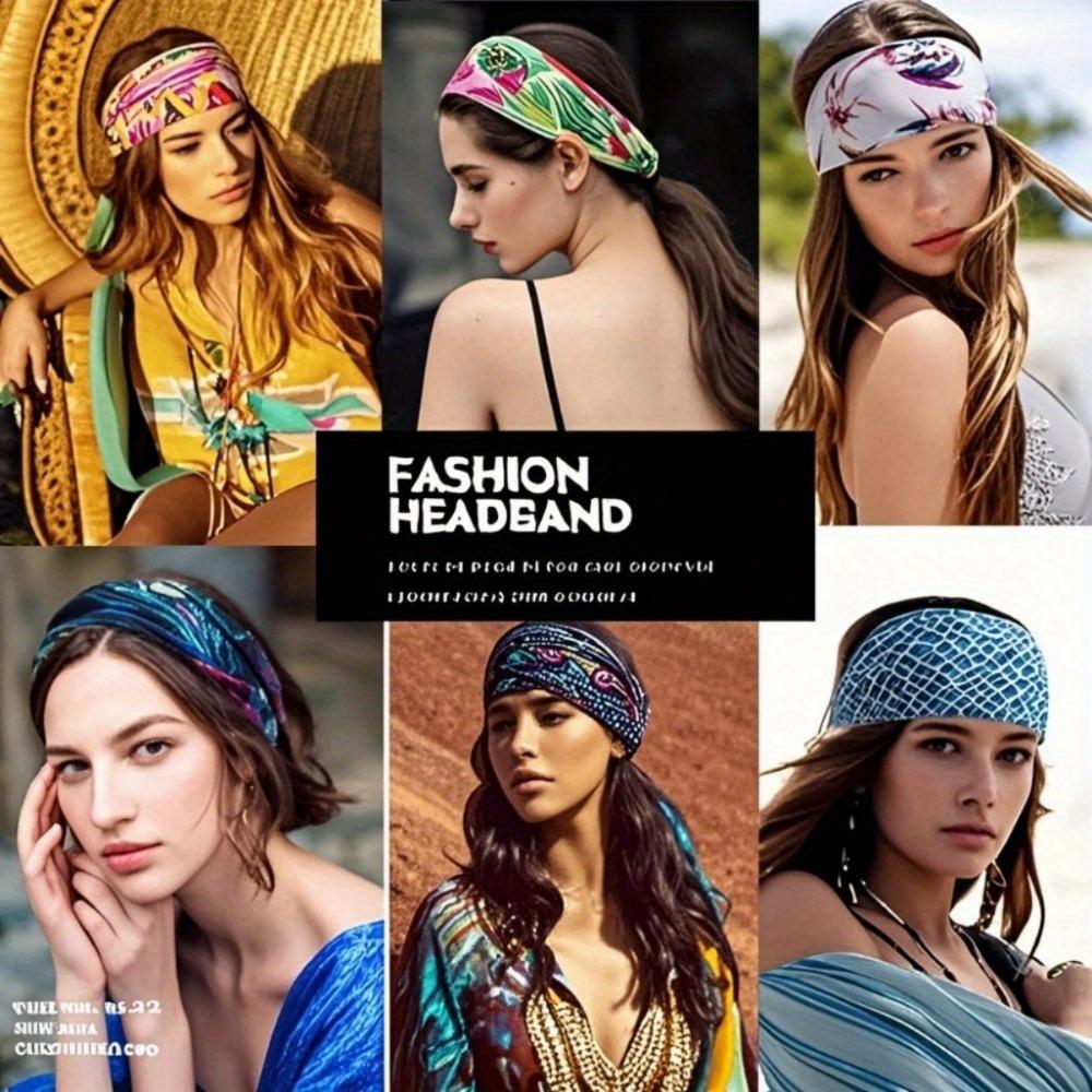 1pc Bohemian Style Headband with Anti Sweat and Sweat Absorbing Features, Essential for Yoga/outdoor Cycling Activities