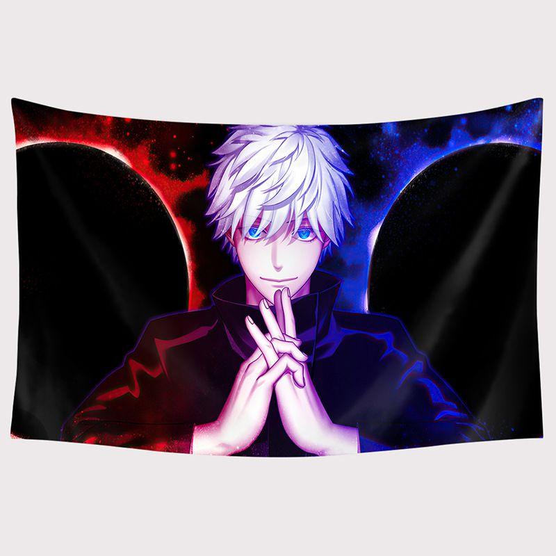 

Дзю-дзюцу Аниме Кайсэн Гобелен Настенный Ткань Фон Декор Дом RedPurple,230x150cm-90.55x59.06in