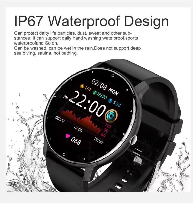 2025 Smart Watch Women Men Full Touch Screen Bluetooth 5.2 Call Waterproof Watches Sports Fitness Tracker Factory IP67 ZL02 New