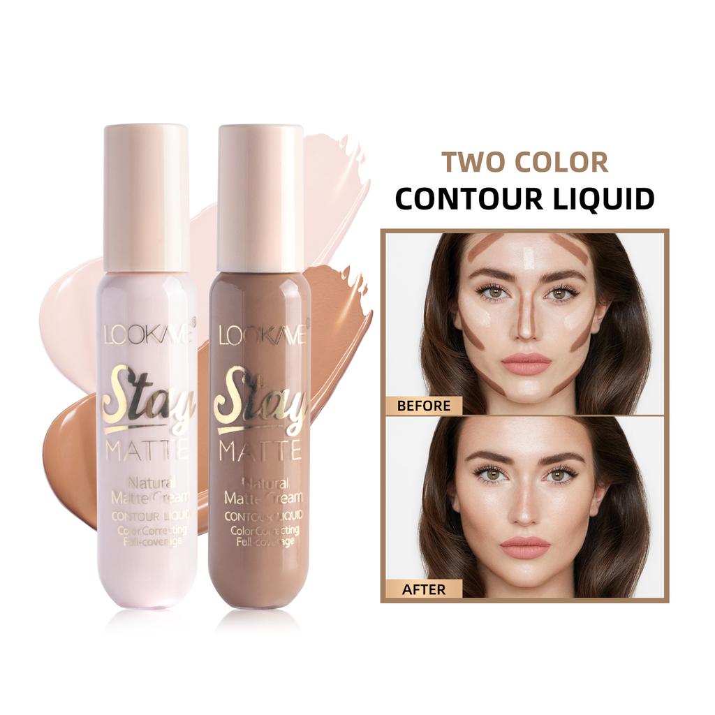 2pcs Set Acne Marks Concealer Cover Up Spots Face Brighten Contour Shadow Makeup Liquid Concealer