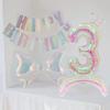 2 digital colorful transparent bow balloons for graduation, wedding, baby shower, anniversary, and birthday party decoration