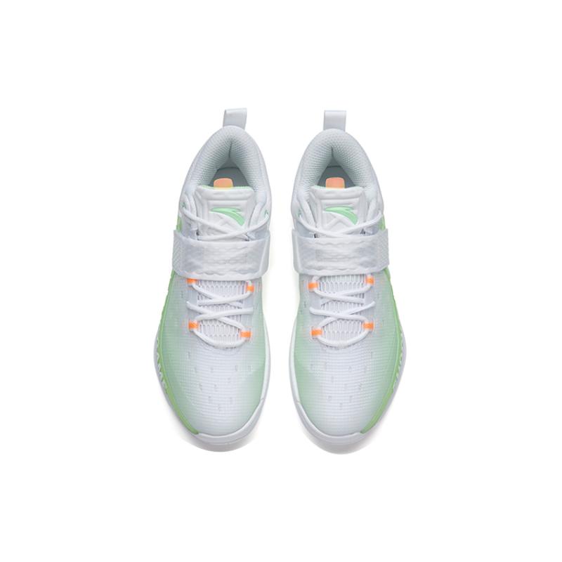 Anta Hengsao4 Cushioning Anti-Slip Wear-Resistant Breathable Lightweight Rebound Low-Top Basketball Shoes White Green Sneakers 112231608-1