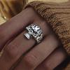 Finger Ring Girls Snake Smile Stylish Fashionable Men Jewelry Women Classic Vintage Ancient Tone Color Punk Hip Hop Adjustable Boho FrogFashion