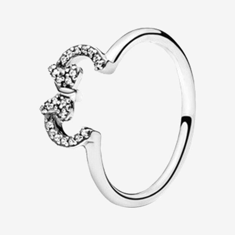 

Кольцо Пан из стерлингового серебра 925 пробы, креативное кольцо с силуэтом Минни для женщин, подарок на свадьбу, модные украшения
