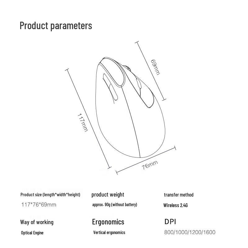 Rapoo MV20 Wireless Vertical Mouse