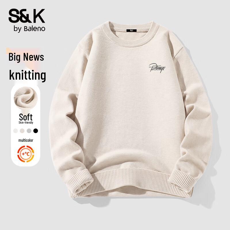 Baleno S&K Series Men's Letter Pattern Crew Neck Sweater
