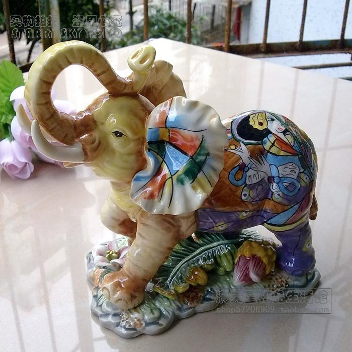 

Аксессуары для украшения дома Керамический слон Настольное украшение Украшения для гостиной Керамические поделки подарок 1 шт.