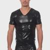 Men's Summer Slim Trendy Short-Sleeve Shiny T-Shirt for Nightclubs