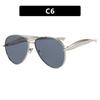 Unpolarisierte Y2k Vintage Metall Pilot Sonnenbrille Damen für Herren Sonnenbrille Punk Beliebt Outdoor Fahren Luxusmarke Designer Shades