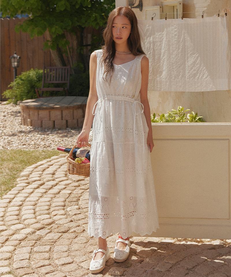 MARIE CLAIRE Lace String Sleeveless Long Dress (Magbop05Mwh)