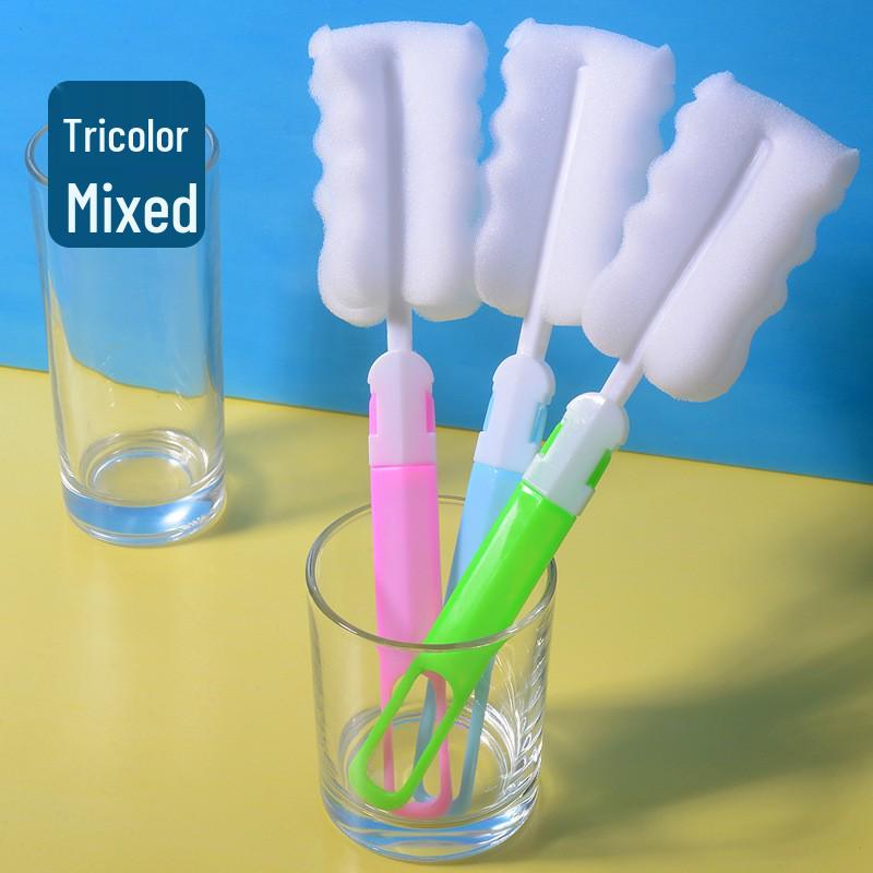 Long-Handle Detachable Sponge Cleaning Brush for Insulated Cups & Baby Bottles
