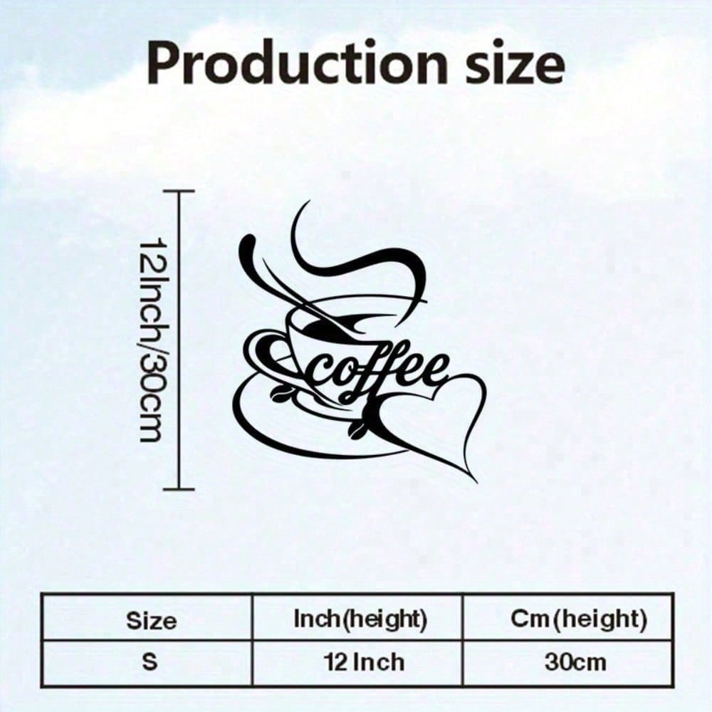 Vintage Wrought Iron Coffee Cup Wall Art Heart Steam Decor 30x27