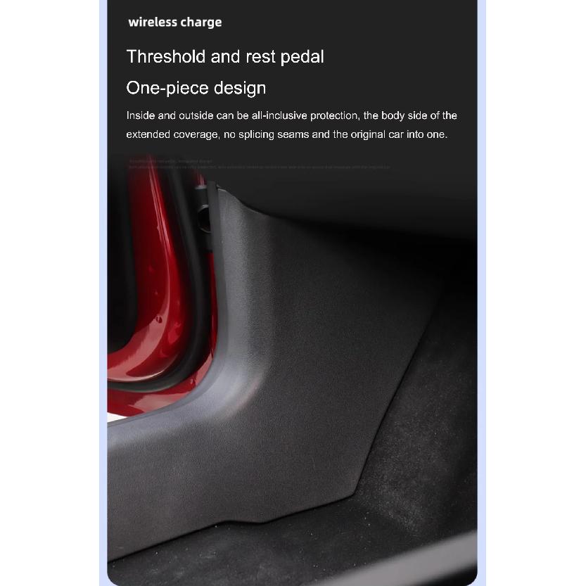 For Tesla Model 3 Highland 2023-2024 Door Sill Guards Strip Protective Mats Center Console Sides Rear Seat Trunk Guards TPE Pads