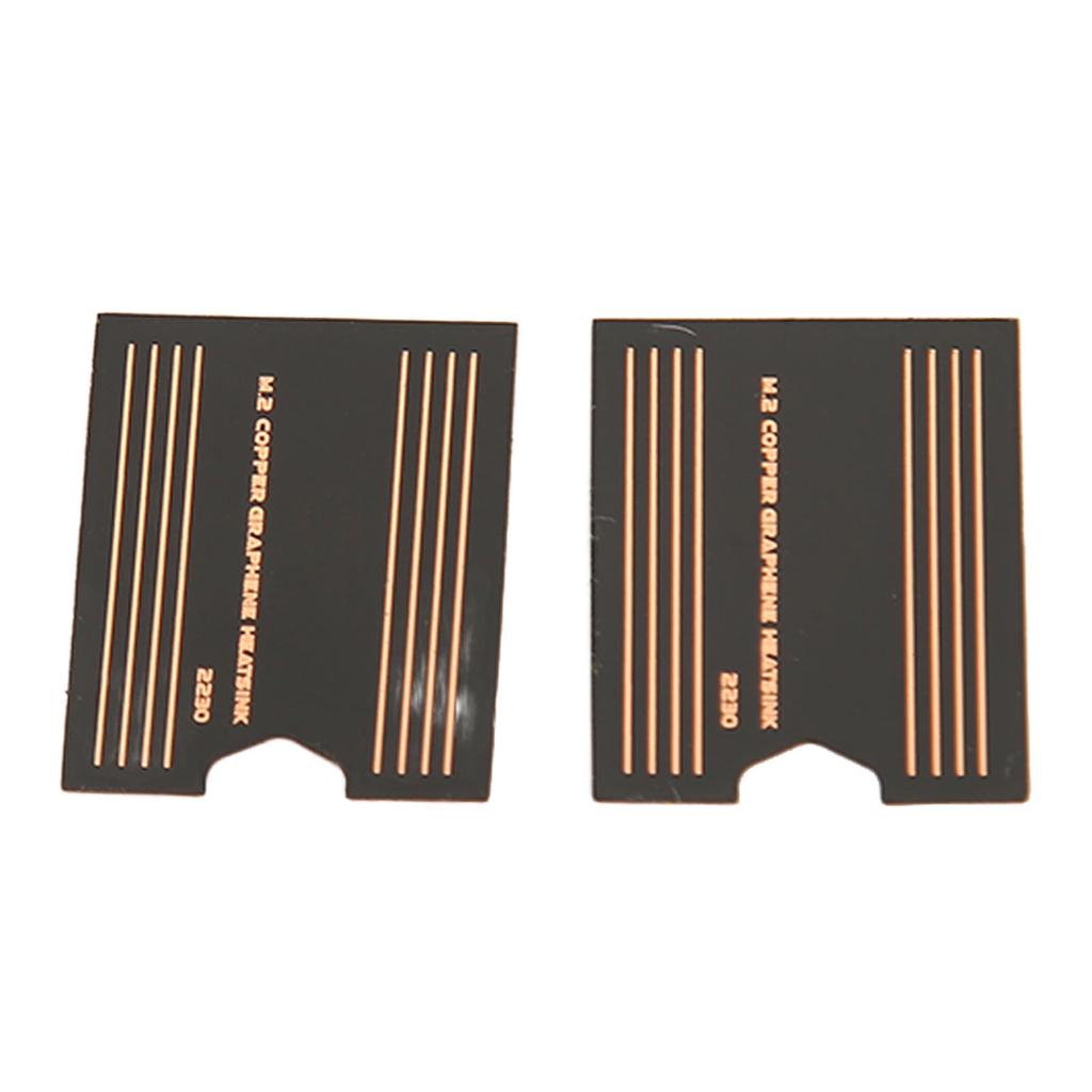 2PCS 2230 SSD Heatsink 0.15mm Brass Graphene 2230 SSD Thermal Cooling Pad for Laptop Gaming Consoles
