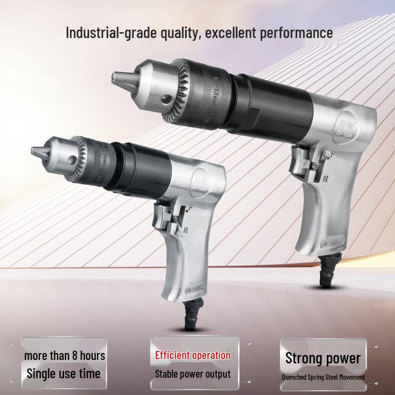 Gaobao 13mm Pneumatic Drill, Gun-Type Air Drill with Speed Control, 10mm Mixer & Hole Opener Tool.