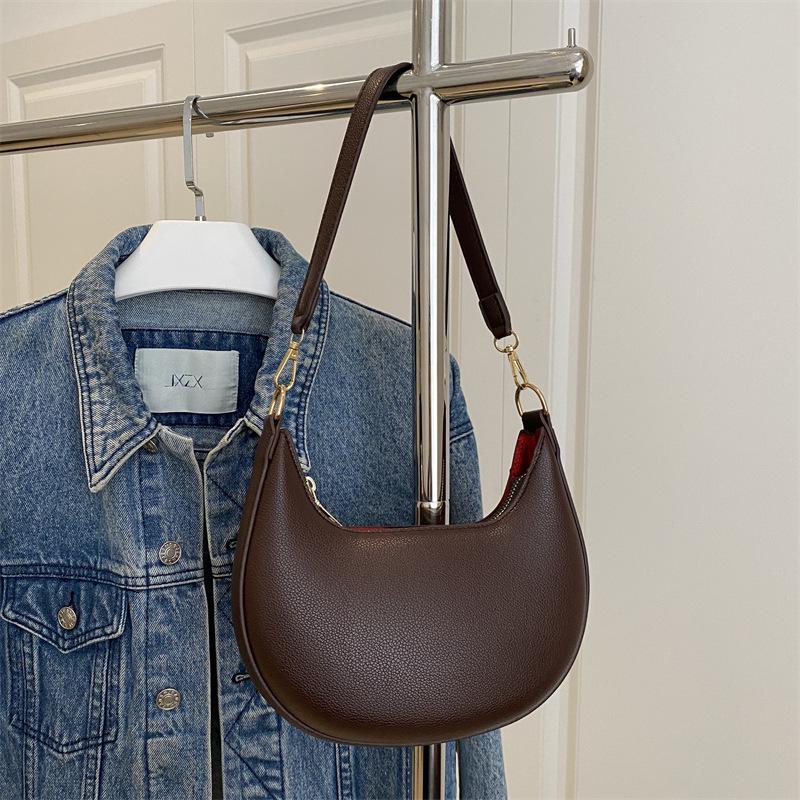 

Trendy Spring 2025 French Niche Women s Bags - Versatile Shoulder, Crossbody & Underarm Styles кофейный