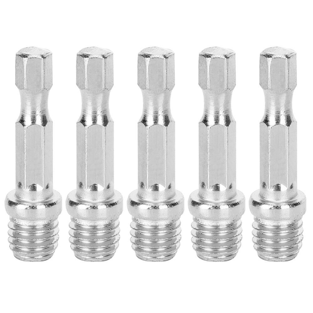 5pcs Threaded Design Hex Socket Adapter Hexagonal Socket Screw Shaft Converter  Woodworking Tasks