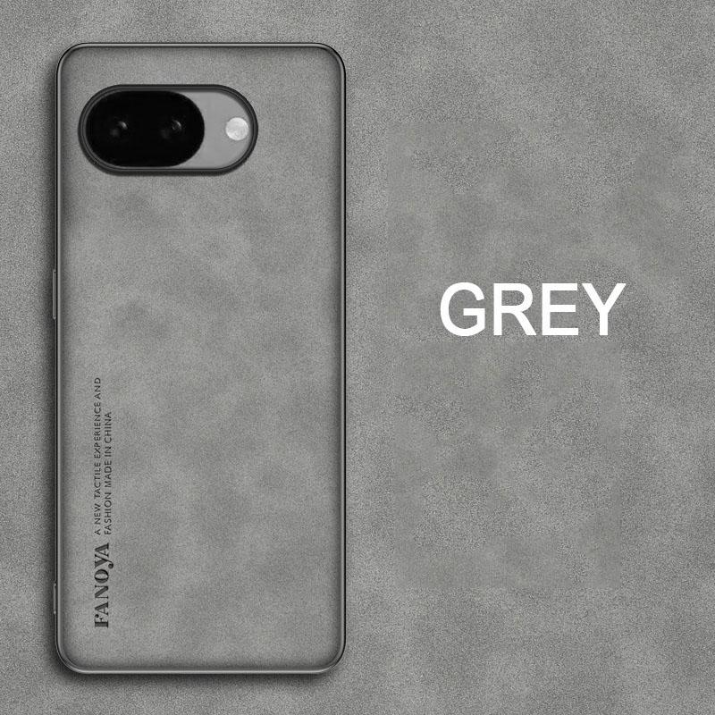 Защитный кожаный чехол для телефона Google Pixel 10A Ударопрочный чехол Кожаный чехол для Pixel 8/Pixel 9 Pro Coque Pixel 10 Pro XL Google Pixel 6A серый