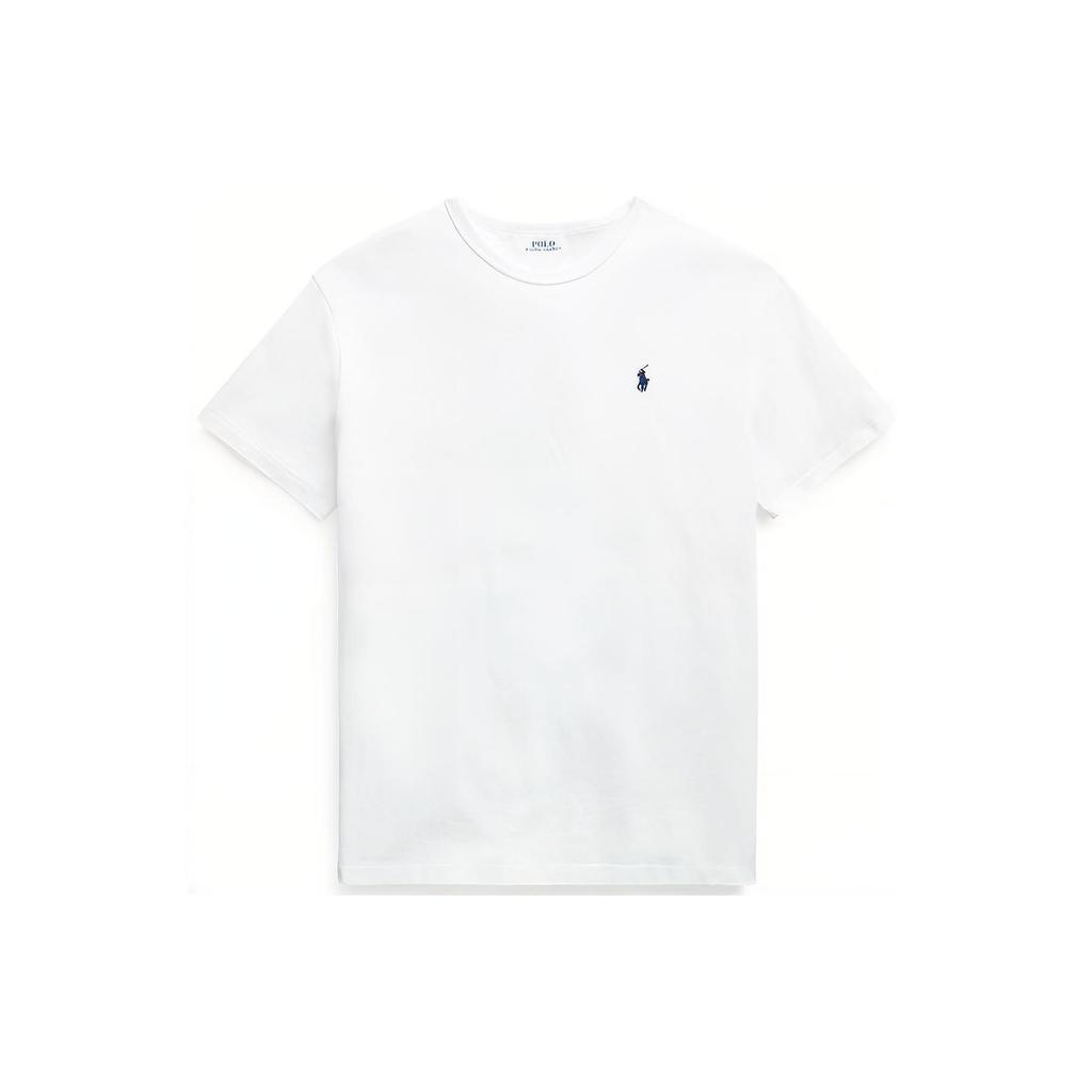 Polo Ralph Lauren Logo Embroidered Crew Neck Short Sleeve T-Shirt Men Tops White MNPOTSH1N820395-100