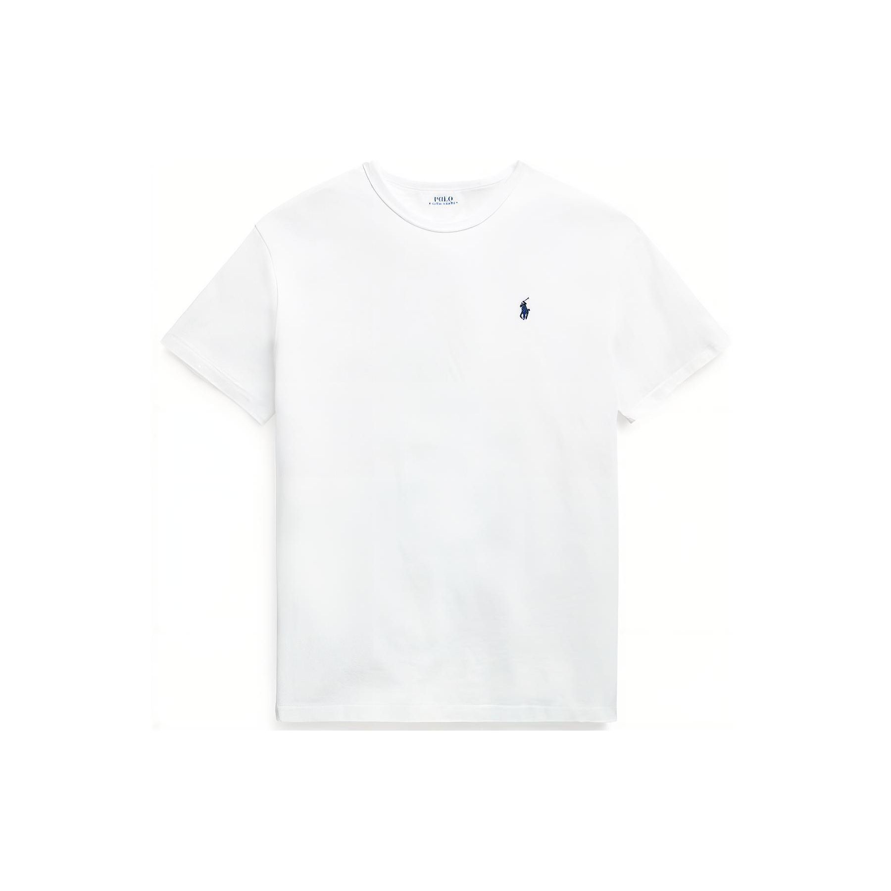 

Мужская футболка с коротким рукавом и круглым вырезом Polo Ralph Lauren с вышивкой логотипа, топы, белая, MNPOTSH1N820395-100 M