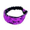 Women Headband Reversible Shiny Sequins Headband Elastic Hair Fixing Decoration Decorative Hair Accessories