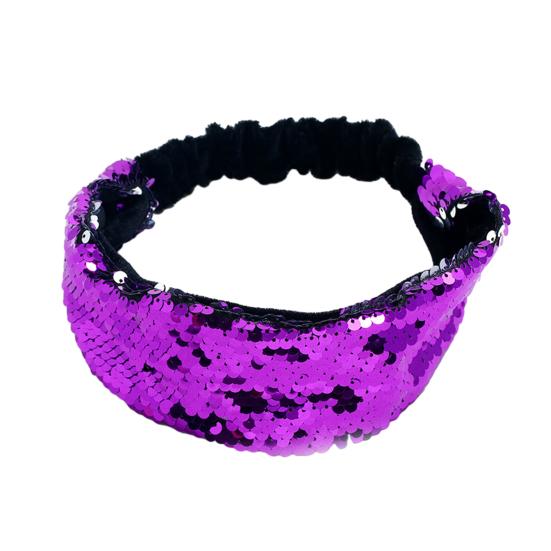Women Headband Reversible Shiny Sequins Headband Elastic Hair Fixing Decoration Decorative Hair Accessories