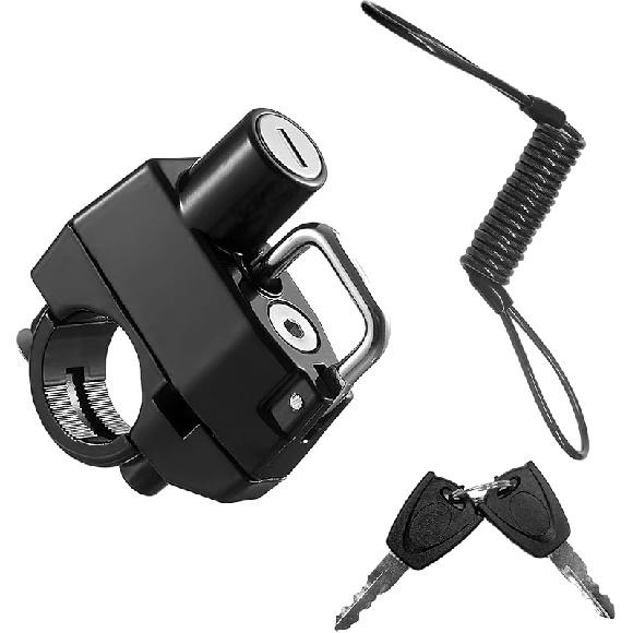 Motorcycle Helmet Lock, Aluminum Alloy Anti Theft Helmet Security Locks, Universal Tamper-Proof Helmet Locks For Motorbike Scooter Bike, Motorcycle