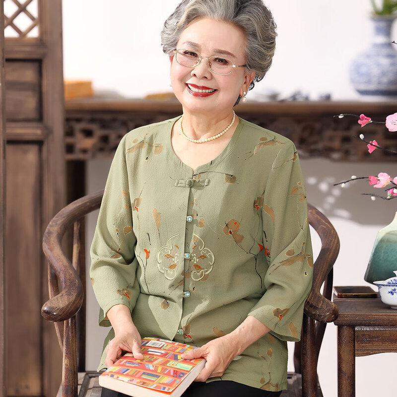 

Datang Furen Women s Tang Style Shirt for Elderly L