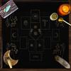 Square Shape Pendulum Divinations Mat Altar Tablecloth Board Game Card Pad Rune Table Cloth Mysterious Board Game Mat