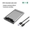 2.5" Transparent USB 3.1 Type-C HDD Enclosure