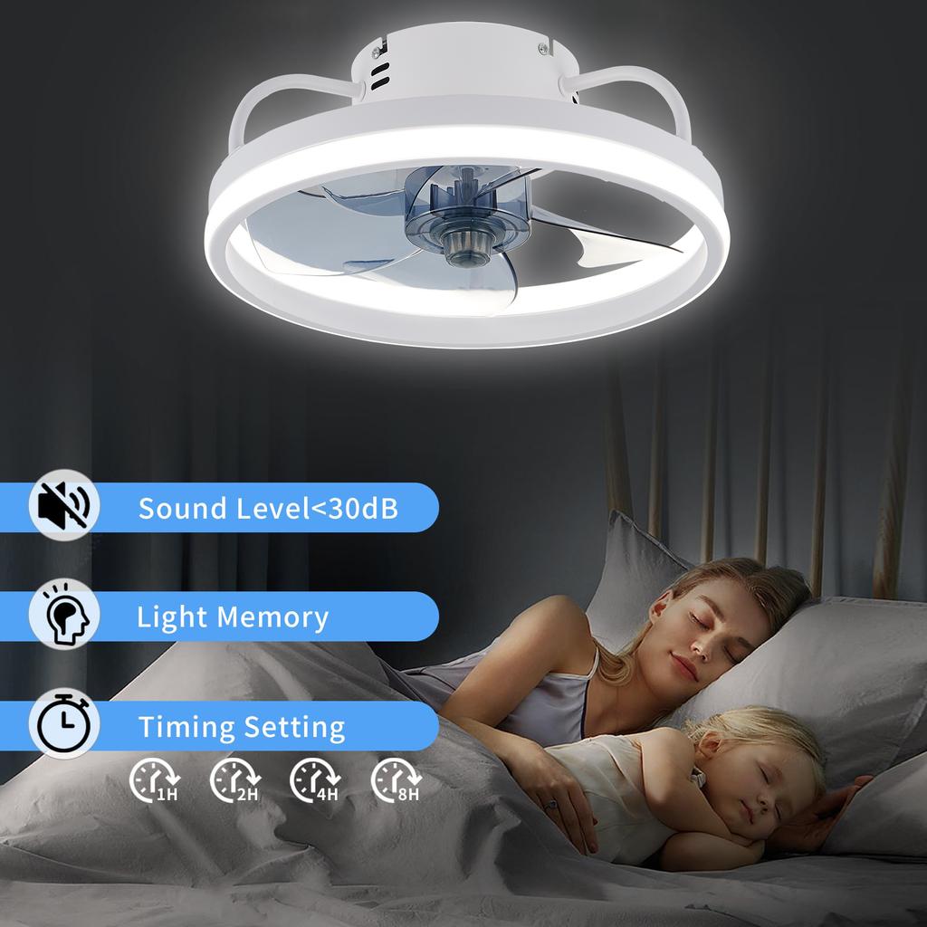 IRALAN Modern ceiling fan with light silent LED ceiling fan light with remote control Lamps for room restaurant home appliance