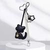 Bag Charm Fashionable Small Cat Pendant PU Leather Rope Decoration Holder Bag Charm For Handbags And Backpacks