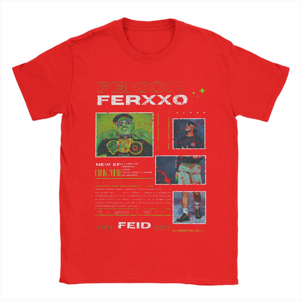 Feid Ferxxo TShirt Summer Vintage TShirts Pure Cotton Fashion Tshirt For Man Custom DIY Top Tees