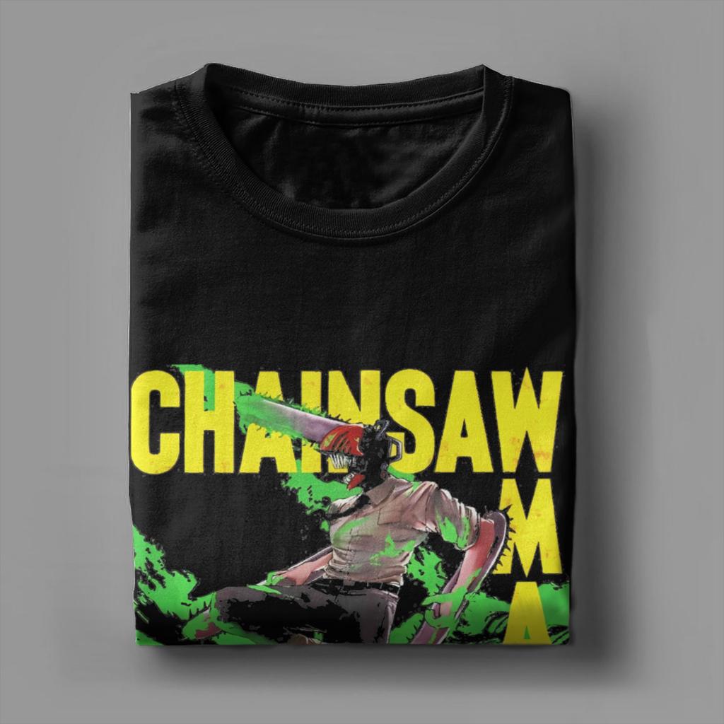 Men Women Graphic Printing Chainsaw Man Anime T Shirt Tee Cotton Manga T-shirts Clothing