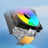 CPU Air Cooling FAN with 120mm PWM Fan ARGB Lighting and 6 Coppered and Aluminum Heat Pipes Efficient CPU Radiator