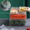 Practical Transparent Fridge Organizer Box Sealed with Lids Food Storage Containers Plastic Fridge Drawer Organizer Travel